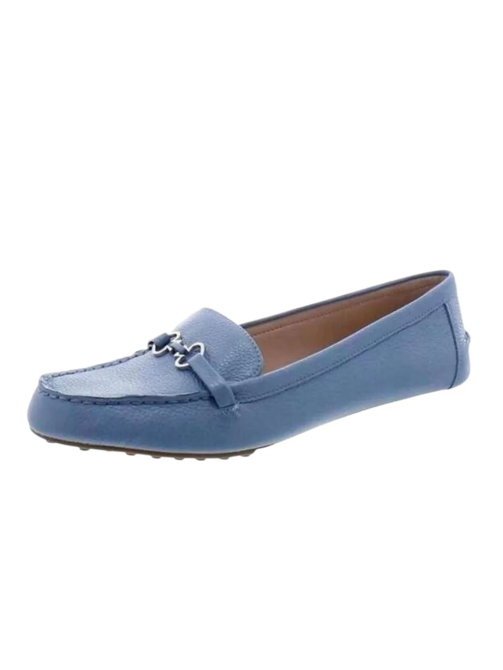 NEW Kate Spade Bernice Slip On Light Blue Leather Driving Moccasin Loafer Size 8